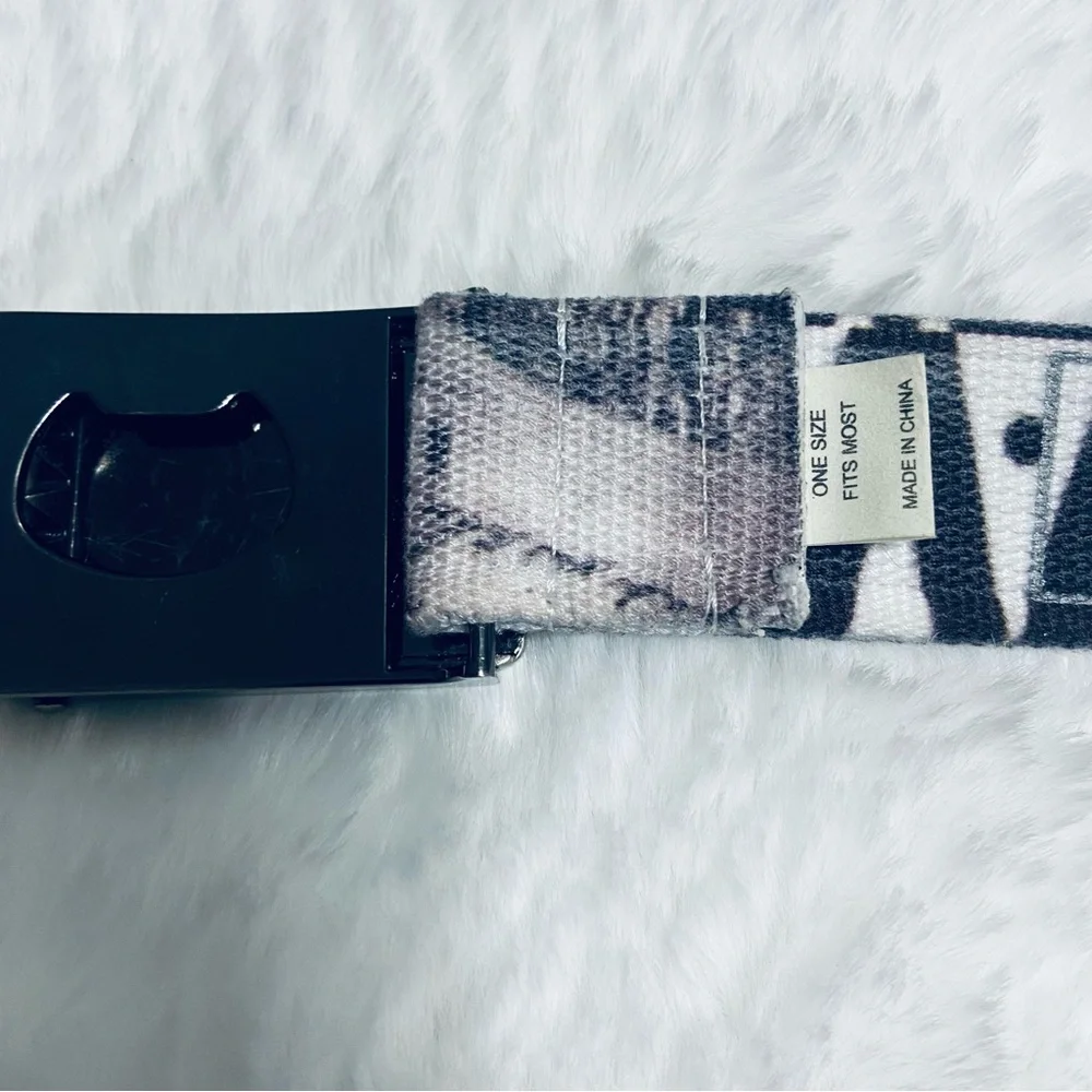 Surfer Black and Gray Belt with Silver Buckle